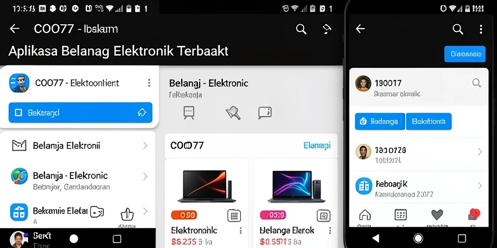 Tampilan antarmuka COO77 yang modern dan mudah digunakan.