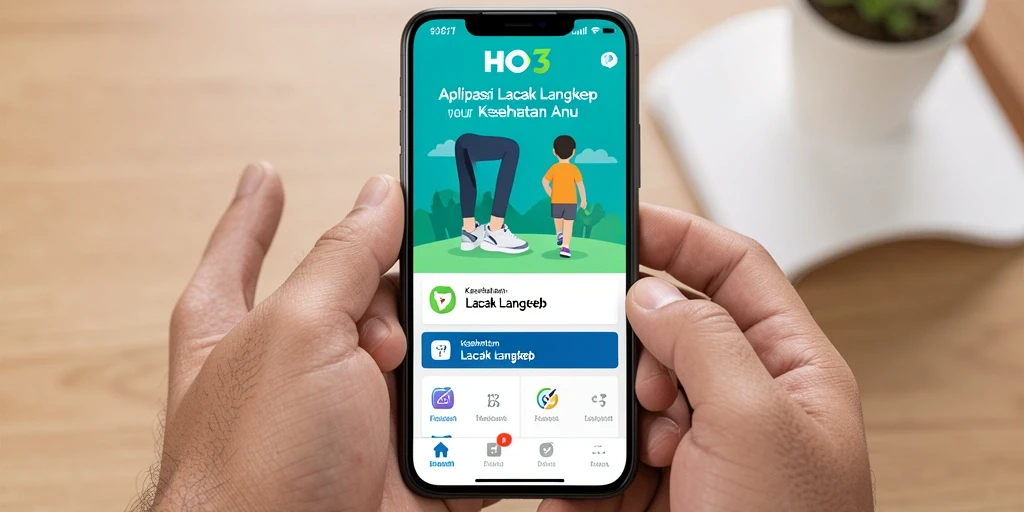 Antarmuka aplikasi Lacak Langkah HO3 yang intuitif dan informatif.