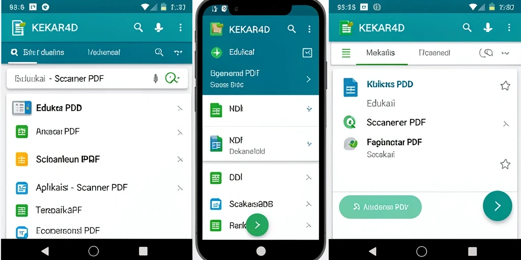 Antarmuka aplikasi KEKAR4D saat memindai dokumen menjadi PDF.