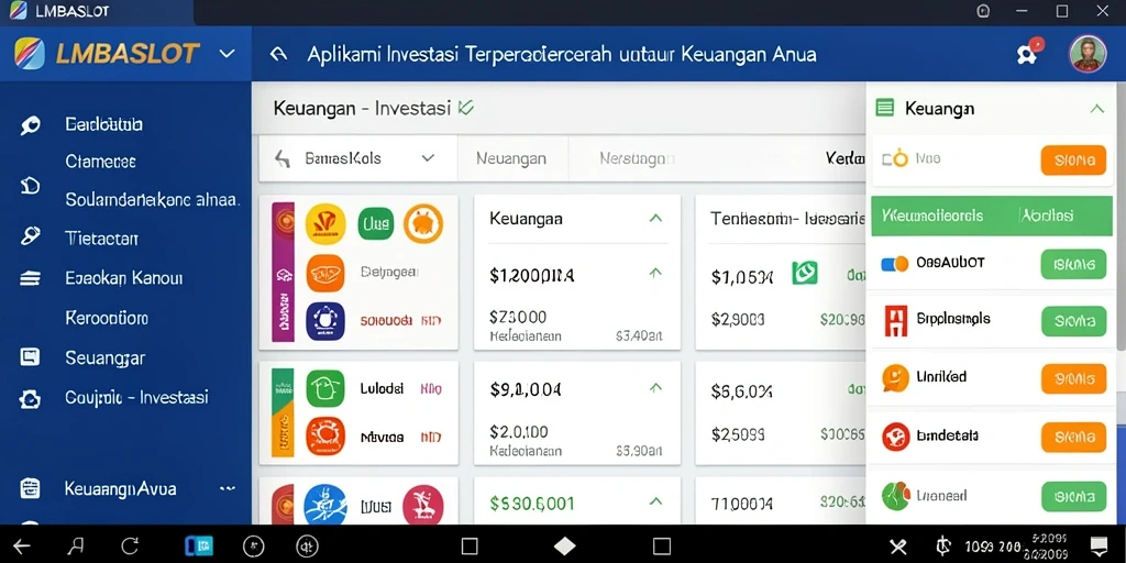 Screenshot utama LMBASLOT menampilkan antarmuka investasi yang intuitif dan informatif.