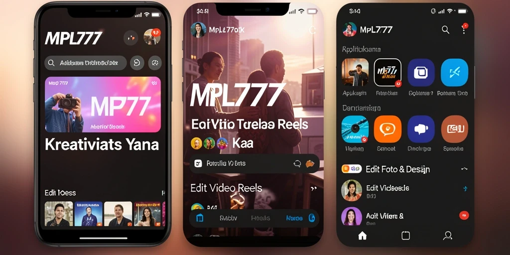 Tampilan antarmuka MPL777 yang menarik dan fungsional untuk edit video reels.