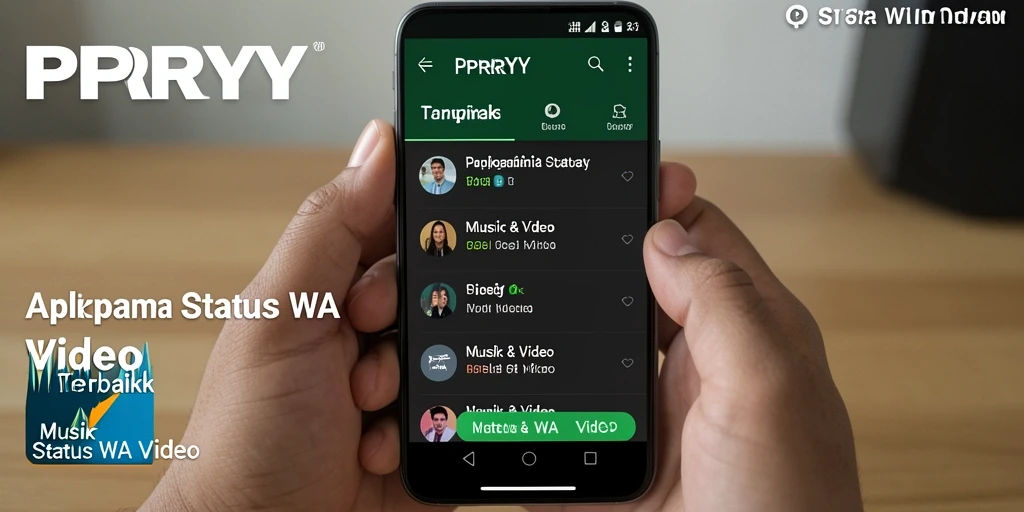 Tampilan antarmuka PPRRYY untuk status WA video.