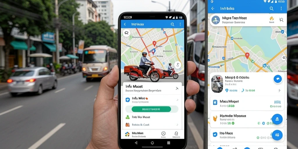 Tampilan antarmuka SE328 dengan fitur Info Macet yang informatif.