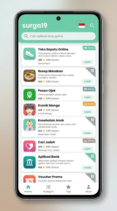 surga19 - Indeks Aplikasi Populer & Kanal Uji Terbaik Indonesia